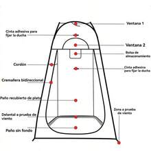 Carpa de Ducha para Acampar, Tienda de Campaa para Ducha, bao de Campamento, 1.9x1.2x1.2m Fcil de Montar, Ligero Plegable para Acampar, Caminar, Viajar a la Playa Junto al Mar - Naranja - Ver 6