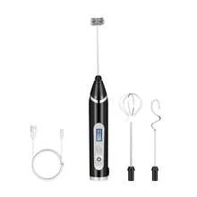 三速USB充电式电动奶泡器,配备2个可选奶泡头(奶泡器和打蛋器)| 强劲手持式饮品搅拌器,秒速打出绵密奶泡,适用于咖啡、卡布奇诺、巧克力等,304不锈钢静音便携迷你搅拌器 | 居家咖啡师的完美礼物,500mAh电池 - 多色熱賣款 - 查看 13