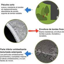 Alfombra de Juego para Coche Porttil para Nios - Alfombra de Carretera para Nios, Sala de Juegos, Tapete Ciudad Carretera, Tapete Didactico Interactivo 80x120 - Verde + 60x40cm - Ver 6