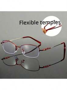 1 对紫色金属记忆钛合金镜框，适合游戏、阅读、电视和手机，配有透明镜片配件。 - A - 查看 6