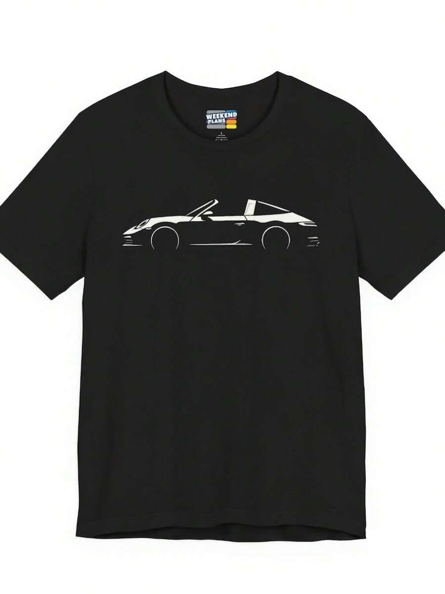 911 Shirt W 992 Targa Silhouette  2020 To 2025 Targa S 4S GTS On Soft Graphic TShirt Is Car Guy Gift - 款式16 - 查看 1