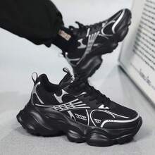 WANWEISI 男士渐变激光图案运动鞋 - 透气网布鞋面和EVA鞋底，舒适低帮系带跑步鞋，多功能休闲鞋，透气耐穿，适合跑步、徒步、户外运动、日常穿着和健身房穿着 - 银色、白色、黑色可选，非常适合搭配休闲牛仔裤和运动装。 - 黑色 - 查看 5