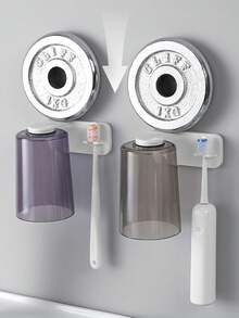 2pcs Magnetic Toothbrush Holder, Quick Drying Design - Transparent Waterproof Bathroom Storage Rack, Suitable For Wall Mounted Storage, Modern Home Decor, Countertop Essential, Small Space Solution And Travel Bathroom Accessory - Fits Sink, Vanity, Dorm, RV Bathroom For Hygiene Storage, Space Saving, Reopening - Multicolor - View 5