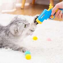 猫玩具互动解闷毛球发射器逗猫球猫玩具自娱自乐宠物用品 - 彩色 - 查看 5