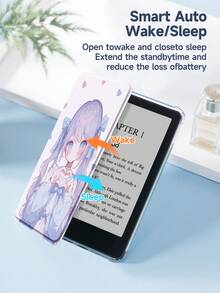 Ayotu Cute Cartoon Girl Protective Case Compatible With IPad Air 4/5 10.9 Inch, Shock-Proof Protective Cover Compatible With Samsung Galaxy Tab A8 10.5 Inch 2022, MatePad 10.4, And Other Tablets, With Pen Slot, Support Auto Sleep/Wake - Multicolor - View 9
