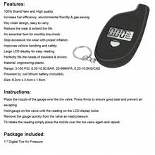 汽车检测仪测试仪迷你液晶显示屏轮胎压力表汽车摩托车轮胎压力数字仪表诊断工具 2 件