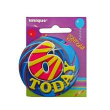 Unique Party 6 Today Badge (Multicoloured) - 100% Mixed - (SG34277) - Multicolor - View 1