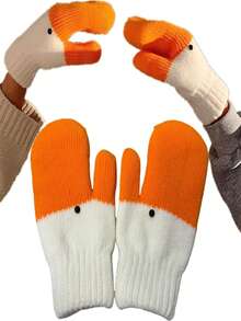 Winter Goose Gloves, Fun And Innovative Animal Gloves With Warm And Soft Lining, Cute Goose Gloves, Gift For Friends - Multicolor - View 2