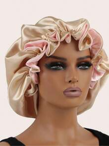 Minimalist Hair Bonnet Silk Bonnet Satin Bonnet - 棕色 - 查看 2