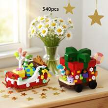 Christmas Building Block Set, Includes Rotating Christmas Tree, Gingerbread House, Christmas Train, Santa Claus, Christmas Stocking, Reindeer, Santa Claus, Apple House, Christmas Tree, Vintage Christmas Snow House, Holiday Decor Building Block Set, Creative Adult Holiday Gift, Adult Building Block Set, Suitable For Home Decor, Office Decor, Living Room Display, Home Accessories, New Year Gift, Party Gift, Christmas Gift - Multi-colored Christmas Tree House - View 18