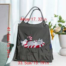 Popular Cross-Border Japanese Style Women's Handbag, Nylon Embroidered Tote Bag, Fashionable Casual Commuting & Shopping Shoulder Bag