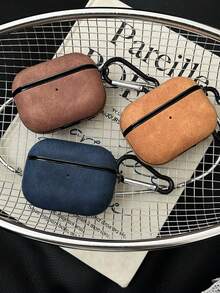 Casing Pelindung Earphone Bluetooth Kulit PU Warna Solid Klasik Warna Hangat Portabel Kompatibel dengan 1/2/3/4/Pro2/Pro3 Hadiah Musim Gugur/Dingin Ulang Tahun Paskah Musim Semi - MultiWarna - View 3