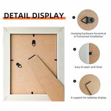 1pc Modern Minimalist Line-Style Classic Gallery Photo Frame, Black & Gray Frame Body, Excellent Quality, Displays 3.5x5", 4x6", 5x7", 6x8", 8x10" Photos, Horizontal & Vertical Display, Suitable For Study, Bedroom, Living Room