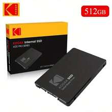 Kodak 柯达X120 Pro系列 512GB 2.5英寸 内置SSD 耐高温 台式机外置固态硬盘 电池不带电池 1T云存储容量 - 黑色 - 查看 13