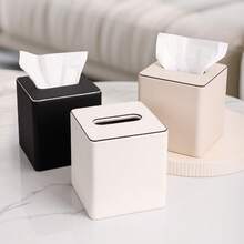 Hộp đựng khăn giấy vuông bằng da PU thanh lịch có khóa từ, hộp đựng khăn giấy trang trí cho phòng tắm, nhà bếp, nhà bếp, hộp đựng khăn giấy và giấy vệ sinh có thể nâng cấp khi quay lại trường - Nhiều màu - Xem 12