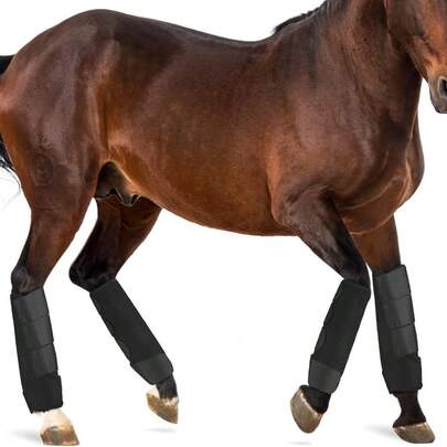1 Pair Horse Leg Protection Gear, Breathable Adjustable Anti-Collision Leg Wraps For Riding And Training