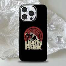 Custodia per telefono della band Rock L-Linkin P-Park, compatibile con modelli 16, 15, 14, 13, 12, 11, Pro, Max, Plus, Mini, XS, SE, antiurto, nera opaca, compatibile con custodie per modelli 17, 17 Pro, 17 Pro Max