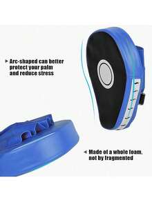 2PCS Boxing Mitts, Punching Mitts, Kickboxing Muay Thai Pads, Training Boxing Target Pads/Gloves, Martial Arts Youth, Men & Women (PU Leather) - Azul - Ver 4