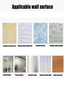 قطعة واحدة 4 مقطع و 5 خطاف الألومنيوم رف ممسحة معلق للحائط حمام مثبت رفوف , الى ممسحة , مكنسة تخزين و شرفة استخدام - رمادي - مشاهدة 7