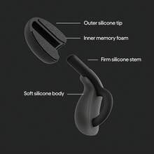 Loop Dream – Silicone/Memory Foam Earplugs For Sleep Comfort |   Comfortable Ear Plugs For Muffling Snoring & Sleeping |   Customized Fit |   27dB (SNR) Noise Reduction - Black - View 6