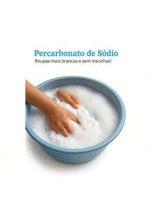 Alvejante Percarbonato 99% Pure - Tira Manchas Branqueador Roupas Brancas E Coloridas - 1Kg - Alvejante 1 KG - Visão 4