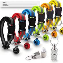 SOL 6pk Reflective Cat Collars With Quick Release Buckle & 2 ID Tags, Adjustable & Comfortable, Durable Material, Includes Bell Perfect For Night Visibility & Everyday Wear For Cats & Kitten - Multicolor - View 1