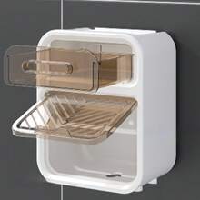 1pc Wall-Mounted Tissue Box, Waterproof Toilet Paper Holder, Bathroom Tissue Roll Dispenser, Facial Towel Storage Box, Suitable For Bathroom, Kitchen, Christmas, Mother's Day, Valentine's Day Gift - Multicolor - View 6