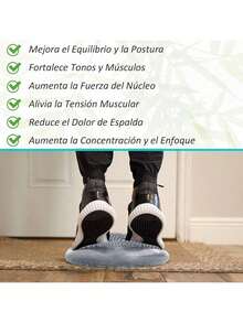 Cojín De Equilibrio De Estabilidad Al Aire Inflado, Core Balance Disc Trainer, Disco De Estabilidad Para Estado Físico Y La Estabilidad, Balancin Disc Para Ejercicio De Terapia Física Con Bomba - Gris - Ver 10