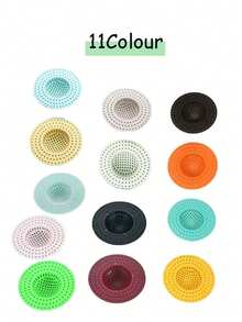 1/5 piezas Filtro de drenaje del fregadero, Filtro de drenaje de cocina, Filtro de drenaje de baño, Filtro de drenaje de piso, Filtro antiatascamiento, Cubierta de prevención de obstrucción y plagas del inodoro, Colador de fregadero de cocina, Cubierta antiplagas, Colector de alimentos, Atrapapelos, Filtro de prevención de obstrucción de alimentos y residuos con malla, Apto para ducha, baño, lavandería