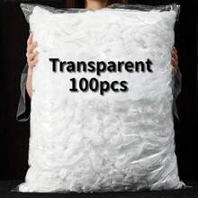 100 Sheets Of Thick Disposable Food Wrap - Transparent Leak-Proof Cover, Suitable For Leftovers, Vegetables, Fruits, And Pre-Preparation - Essential For Refrigerators And Kitchen Organization, Protective Cover, Refrigerator Storage, Stylish Design - Transparent - View 3