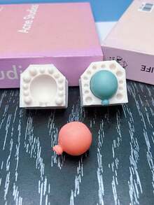 Silicone Mold For DIY Balloon Shaped Scented Candle, Round Lollipop Shaped Decorative Accessories, Holiday Decor