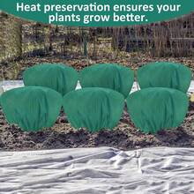 6-Piece Winter Plant Frost Protection Cover Set, 100x60cm Horizontal Shrub Rose Plant Protection Bag With Drawstring, Suitable For Autumn And Winter Outdoor Gardening, Cold Weather Plant Cover, Reusable Plant Protector, Close-Fitting Cover, Weather-Resistant Material, Long-Lasting Protection, Plant Blanket, Frost Blanket, Plant Enthusiasts, Landscape Maintenance.