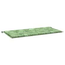 Cuscino per panca da giardino motivo a foglie 120x50x4 cm tessuto Oxford - Verde - Visualizzare 4