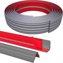 118 pulgadas Protector de esquina de pared flexible de PVC, Tira de borde de plástico autoadhesiva para esquinas de paredes interiores/exteriores, techos, encimeras, pisos, protección de azulejos y decoración para la sala de estar