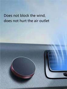 1/3 件创意圆形迷你磁性汽车导航仪表盘出风口夹座合金随机颜色手机支架，多功能迷你磁性粘贴金属汽车导航仪表盘出风口夹座合金金属磁吸家用手机支架，仪表板支架兼容 、Android 手机，生日、家人、朋友汽车配件礼物，车载手机支架