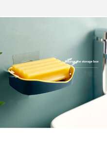 2 pezzi Portasapone da viaggio portatile montato a parete in plastica con drenaggio, per forniture da bagno e articoli da viaggio essenziali, accessori per la casa, gadget per il bagno, accessori per il bagno disponibili in quattro colori - Multicolore - Visualizzare 5