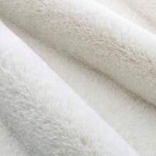 160厘米宽加厚白色仿兔/狐狸毛绒面料，适用于服装制作、柜台展示背景、DIY缝纫。 - 白色 - 查看 12