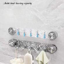 Nuovo gancio appendi-oggetti a ventosa senza foratura, a lunga, per appendere in bagno e cucina, gancio adesivo senza cuciture a 5 ganci