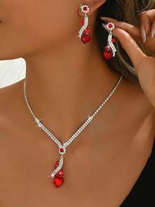 4-częściowy zestaw damskich, modnych, uniwersalnych, eleganckich, kryształowych torebek wieczorowych, naszyjników, kolczyków i bransoletek, akcesoriów imprezowych