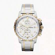 Fossil Stainless Steel Men's Quartz Watch Classic Silver And Gold Color Combination FS4795