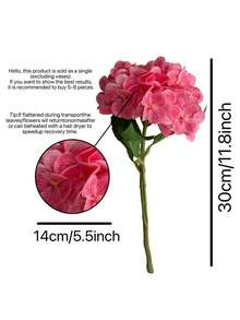 1pc/2pcs/3pcs 30cm Long/Mini Embroidered Floral Balls, Faux Flowers, Suitable For Wedding Decor, Holiday/Birthday Party, Home Decoration, Classic All-Season, Halloween & Christmas Decor, High-End Living Room Ornament - Pink - View 2