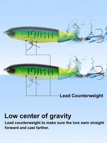 GOTURE 1pc Rotating Tail Fishing Bait, Blood Tank Hook Box Bait With Carbon Steel Material, Dragging Floating Hard Bait