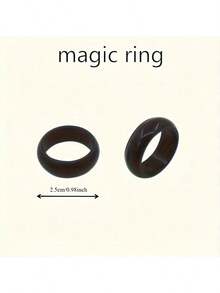 2 piezas de anillos mágicos saltarines creativos e interesantes, anillos de magia negra, perfectos para sorprender en actuaciones y fiestas - regalo ideal para cumpleaños, Halloween, Navidad, vacaciones, artículo de magia