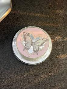 1pc Original Mirror Magnetic Phone Holder, Strong Magnetic Circle Air Cushion Backing Mirror Portable Stand (For Use With Magnetic Phone Cases)