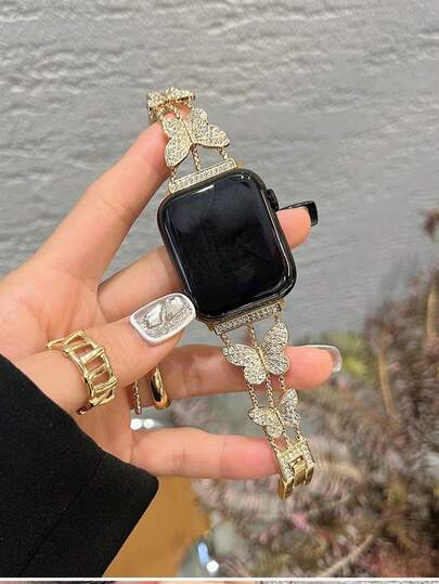 The Butterfly Bracelet Strap Is Suitable For Dial Sizes Of 38/40/41/42/44/45/46/49 Millimeters And Is Compatible With Apple Watch Ultra/Se10/9/8/7/6/5/4/3/2/1 Series Strap