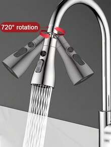 1pc Multi-Function Kitchen Faucet Extension, 360° Rotating Kitchen Faucet Sprayer Nozzle, Water-Saving High-Pressure Anti-Splash Design, Adjustable Delay Device And Rotatable Spout, 3 Water Flow Modes, Ergonomic Lever Handle, Suitable For Modern And Traditional Sinks, Washing Dishes, Cleaning Vegetables, Fruits And Utensils, Kitchen Sink Faucet With Filter, Compatible With Dishwashers, Upgrade Your Faucet, Ideal Gift For Family And Friends - Multicolor - View 6
