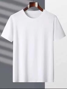 Camiseta de Talla Grande para Hombres y Mujeres - Camiseta de Manga Corta con Estampado de Montaña de Alce - Top Ligero y Transpirable de Algodón con Cuello Redondo - Ropa Casual Suave para Exteriores - Camiseta de Verano Lavable a Máquina, Adecuada para Senderismo, Camping - Regalo Ideal de Talla Grande, Diseño de Estilo Natural, Material Duradero, Unisex - Negro - Ver 2