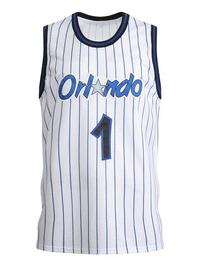 Atonmore Men's Basketball Jersey 1 White Embroidered And Sewn Basketball Shirt, Sleeveless Vest Casual Sports Shirt