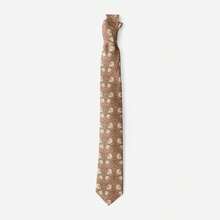 Vintage Printed Tie For Men And Women Hand-Tied Formal Casual Green Fun Floral Animal Tie - 005 - 查看 3