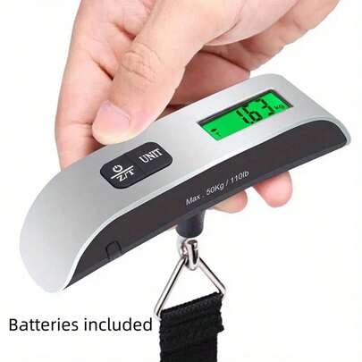 Luggage Scale,110lb Luggage Weight Scale With 4 Unit Switching Functions&LED Display,Luggage Scale Travel Digital For Weighing Luggage,Backpacks,Packages And Markets